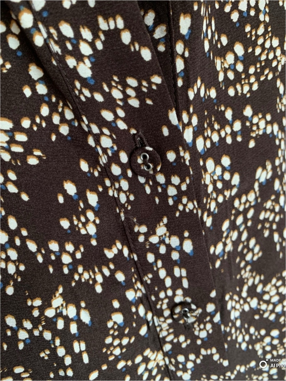 Madewell Ruched Midi Shirtdress in Bridgette Spots Brown Long Sleeve Size 2 NWT - Picture 6 of 17